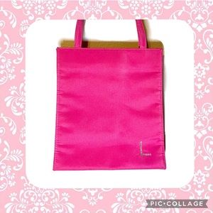 💖 Giannini Pink Tote Style Purse with Rhinestone Letter “L” and Velcro Closure